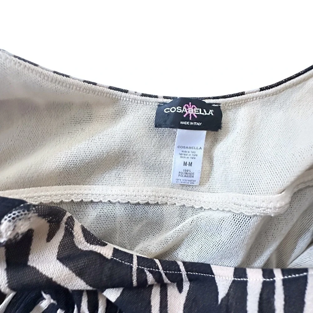 Cosabella Zebra Stripe Mesh Negligée‎ - size Medium